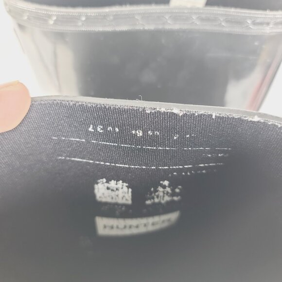 Hunter Women's Black Original Gloss Tall Rubber Mid-Calf Rain Boots Size 6.5 - Picture 5 of 6